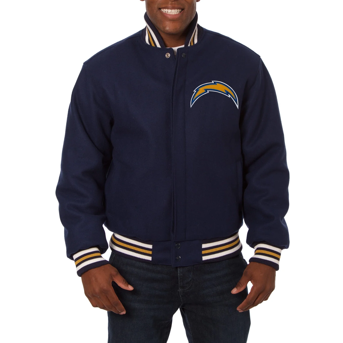 Los Angeles Chargers One ColorNavy Full Wool Varsity Jacket