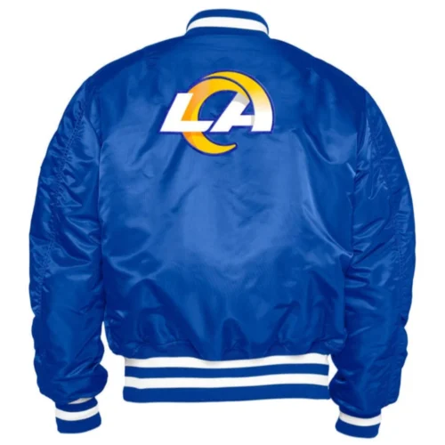 Alternative view of Los Angeles Rams  Ma-1 Bomber Varsity Jacket