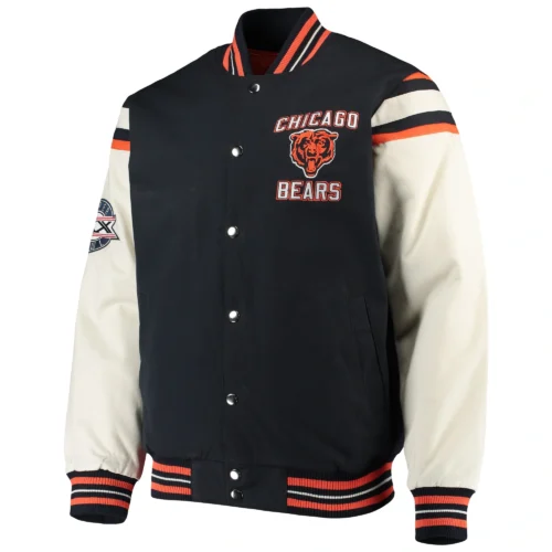 New England Patriots Victory Formation Commemorative Full-Snap Black/White Varsity Jacket