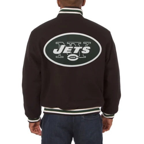 Alternative view of New York Jets One Color Black Full Wool Jacket