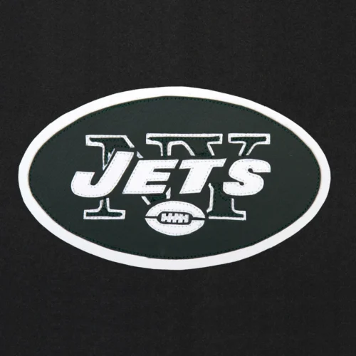 New York Jets One Color Black Full Wool Jacket - Image 3