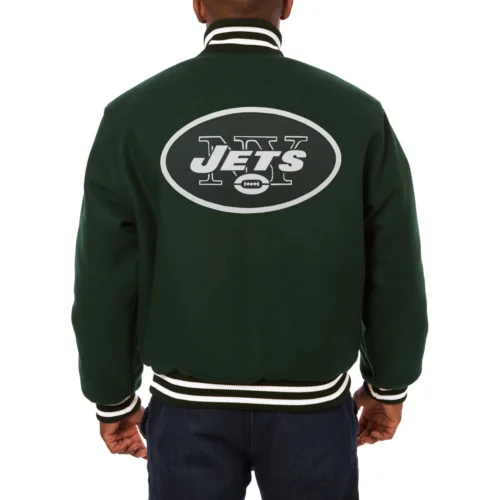 Alternative view of New York Jets One Color Green Full Wool Jacket