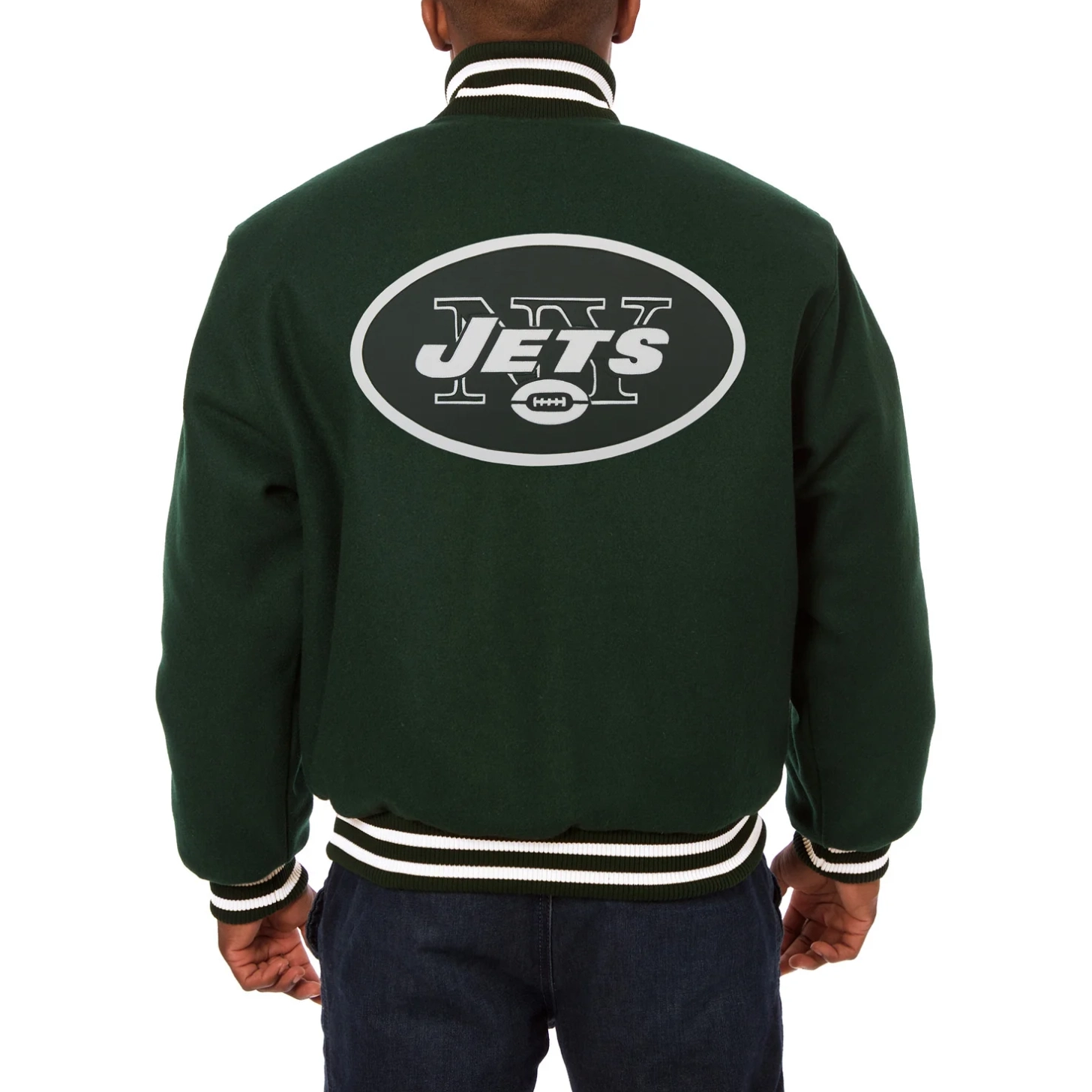 New York Jets One Color Green Full Wool Jacket - Image 2