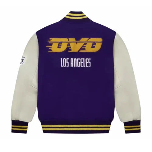 Alternative view of Los Angeles Lakers Full-Snap Wool & Leather Varsity Jacket