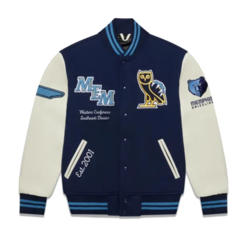 Memphis Grizzlies Full-Snap Wool & Leather Varsity Jacket