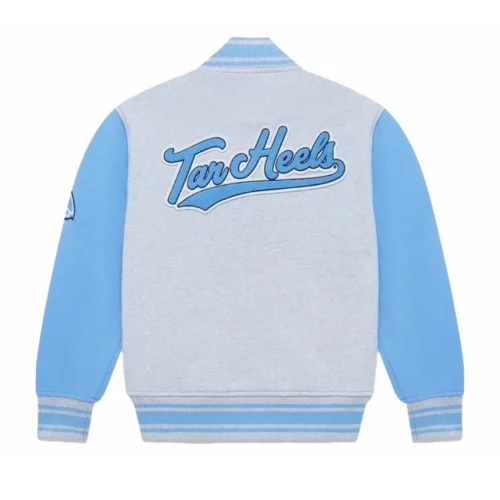 Alternative view of North Carolina Tar Heels Full-Snap White/Blue Wool Varsity Jacket