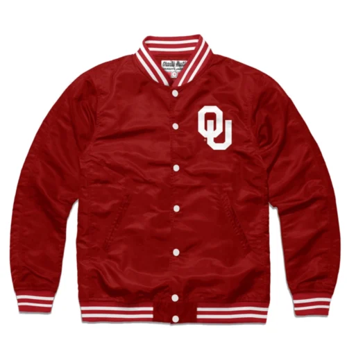 Oklahoma Sooners Vintage Logo Varsity Jacket - Red