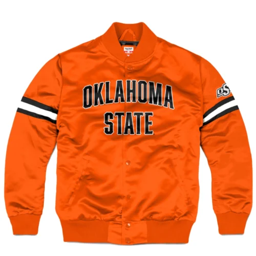 Oklahoma State Cowboys Full-Snap Bomber Varsity Jacket - Orange