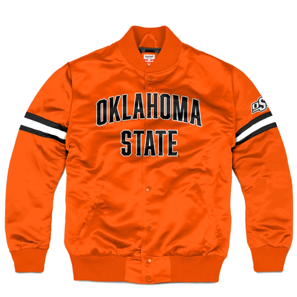 Oklahoma State Cowboys Full-Snap Bomber Varsity Jacket - Orange