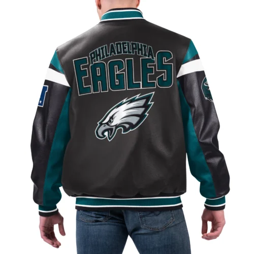 Alternative view of Philadelphia Eagles G-iii Carl Banks Full-Zip Leather Varsity Jacket