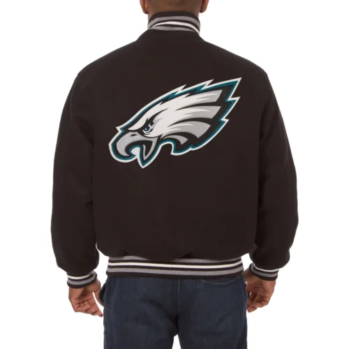 Alternative view of Philadelphia Eagles One Color Black Full Wool Jacket