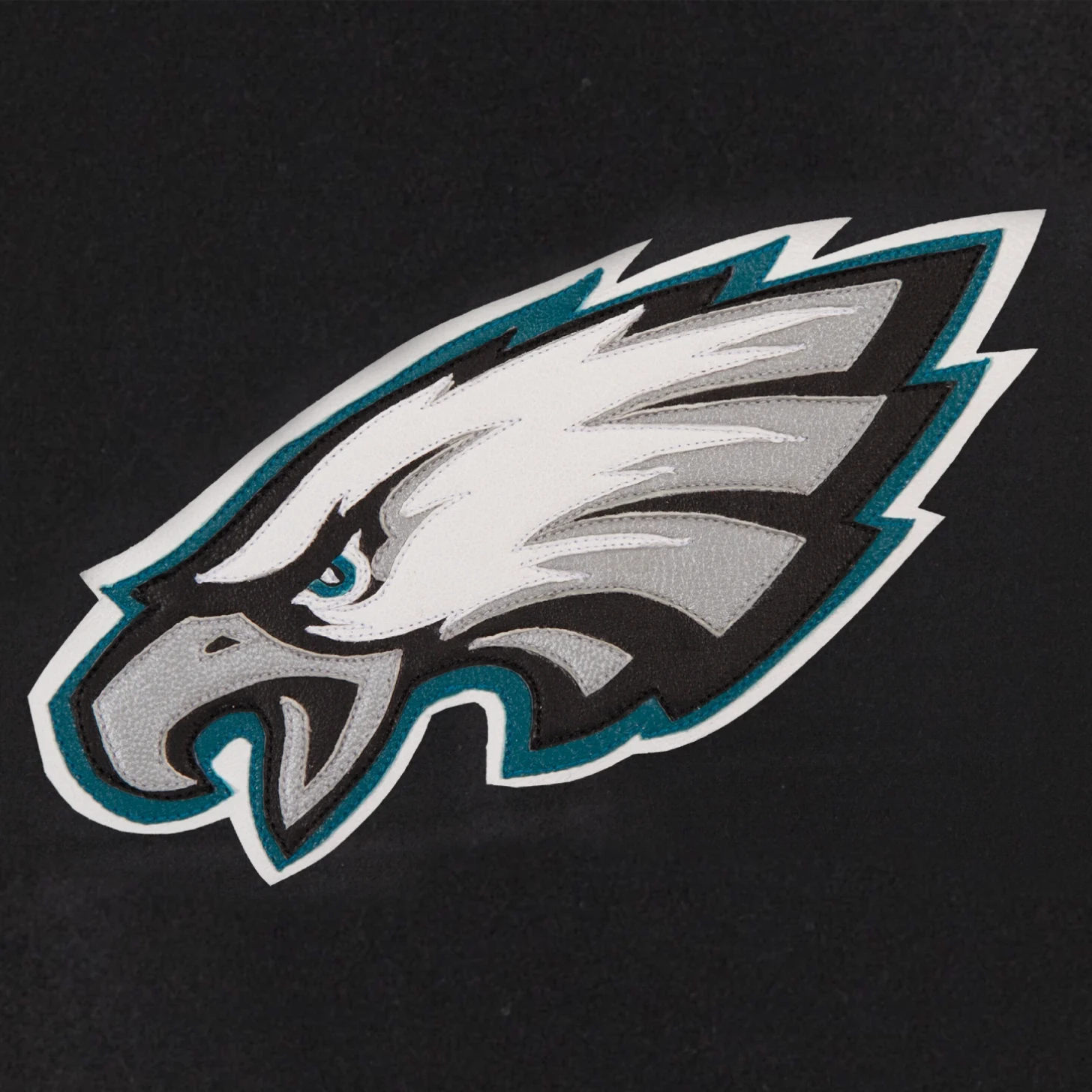 Philadelphia Eagles One Color Black Full Wool Jacket - Image 3