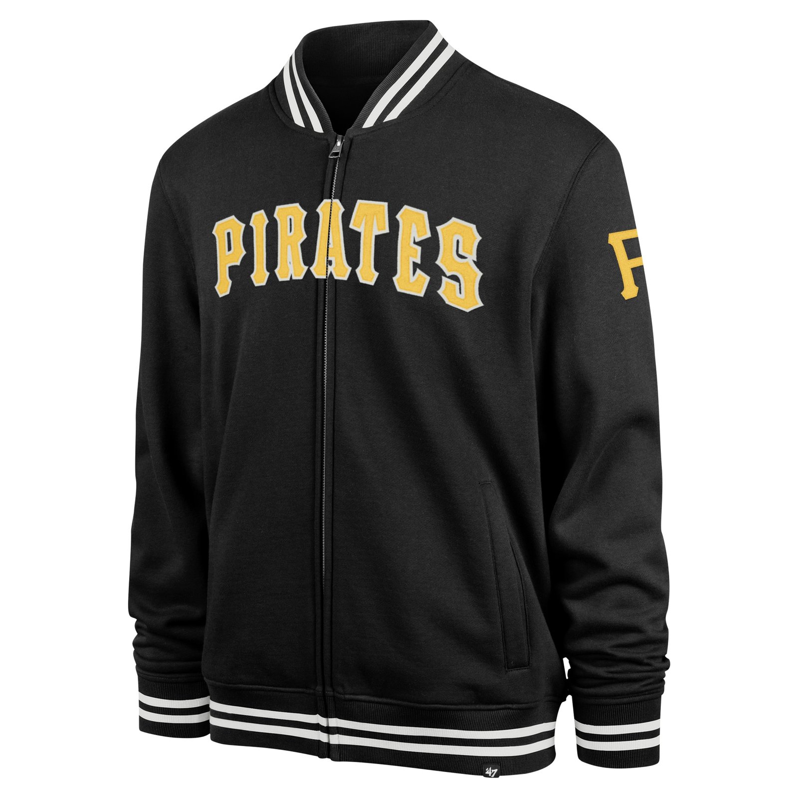 Pittsburgh Pirates Pack Pro Camden Full-Zip Track Varsity Black Jacket