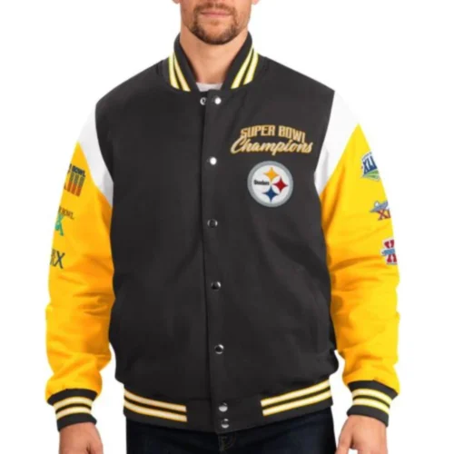 Pittsburgh Steelers Franchise Black/Yellow Wool Varsity Jacket