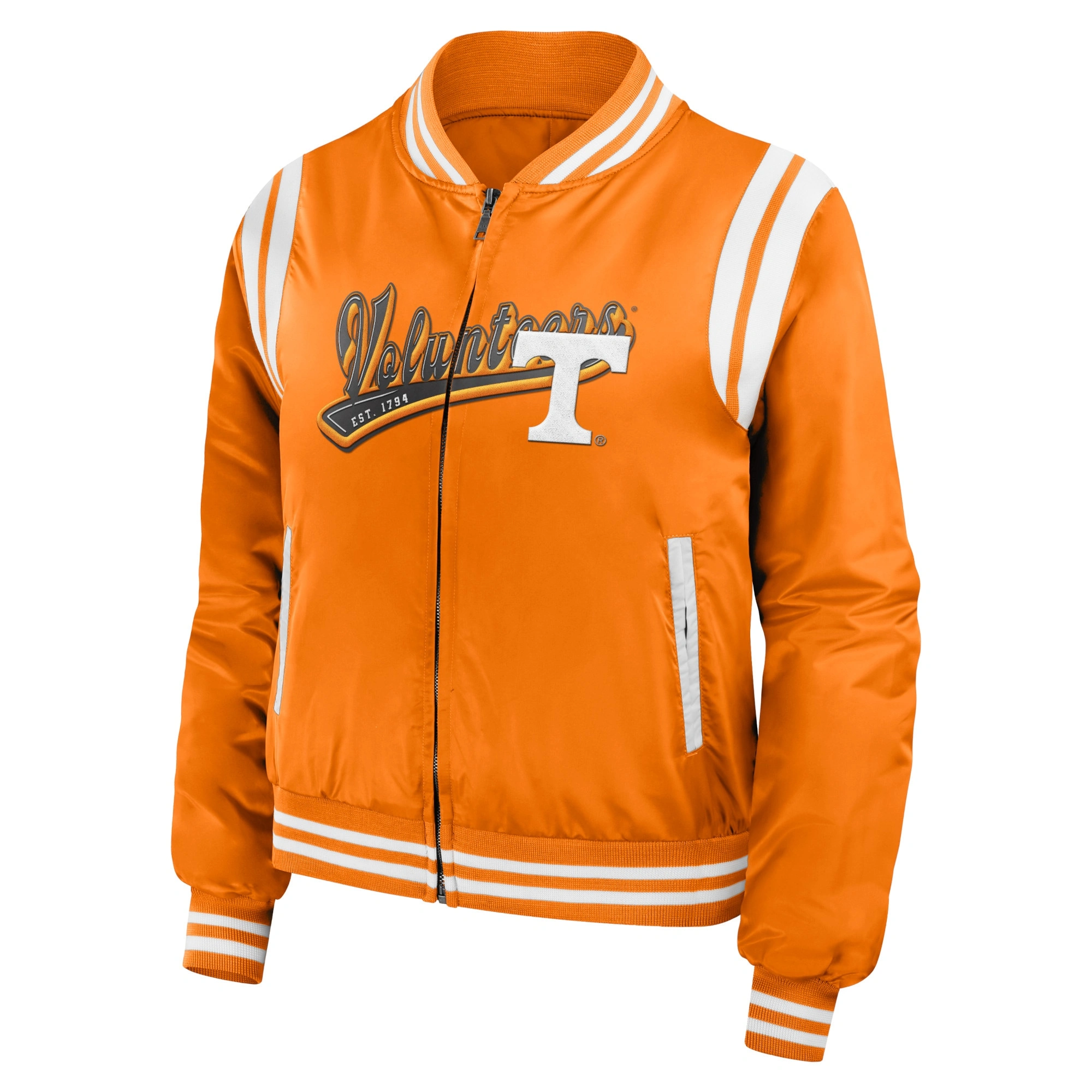 Tennessee Volunteers Women's Full-Zip Bomber Varsity Jacket - Orange