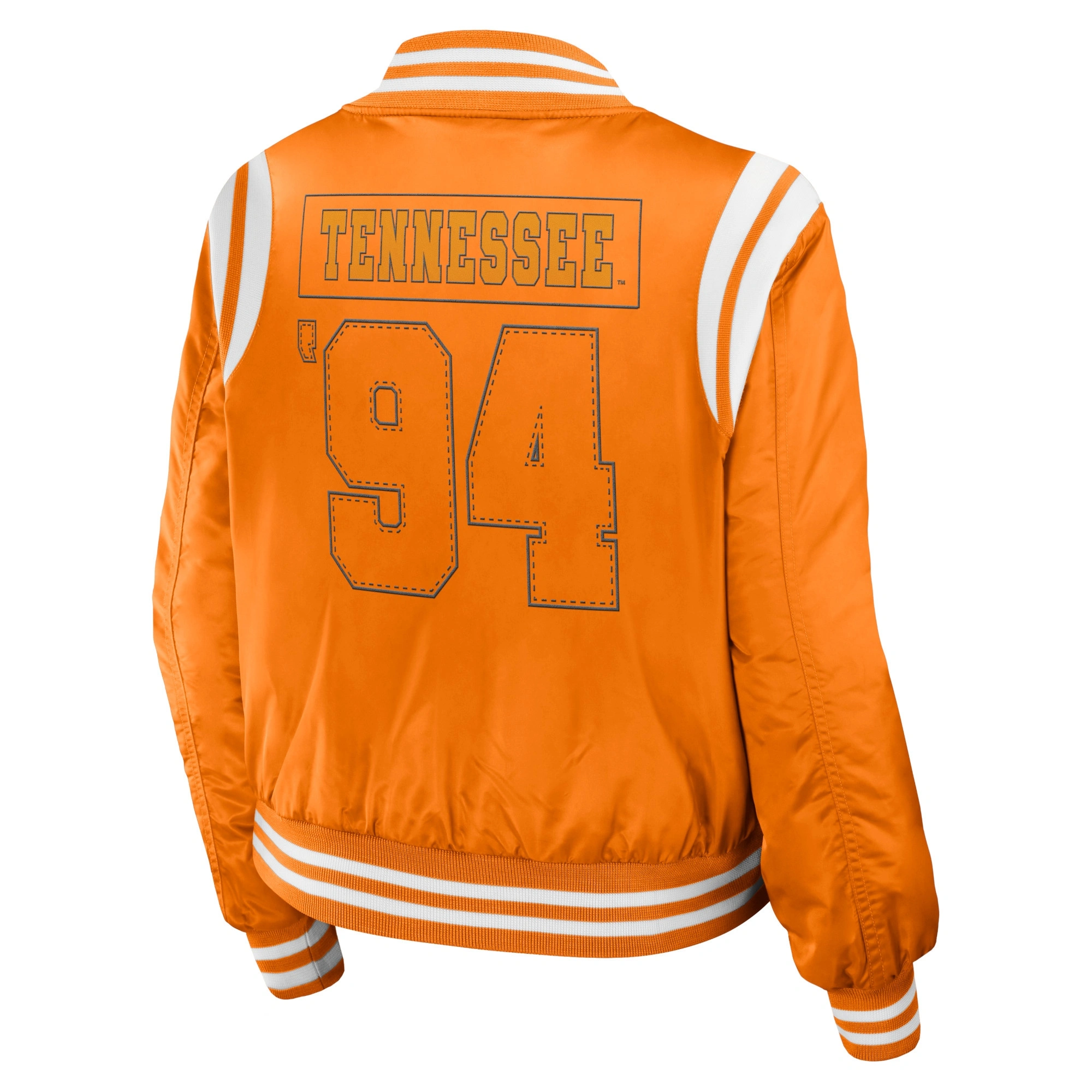 Tennessee Volunteers Women's Full-Zip Bomber Varsity Jacket - Orange - Image 2