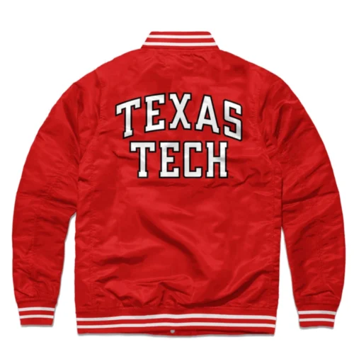 Alternative view of Texas Tech Red Raiders Logo Full-Snap Vintage Varsity Jacket - Red