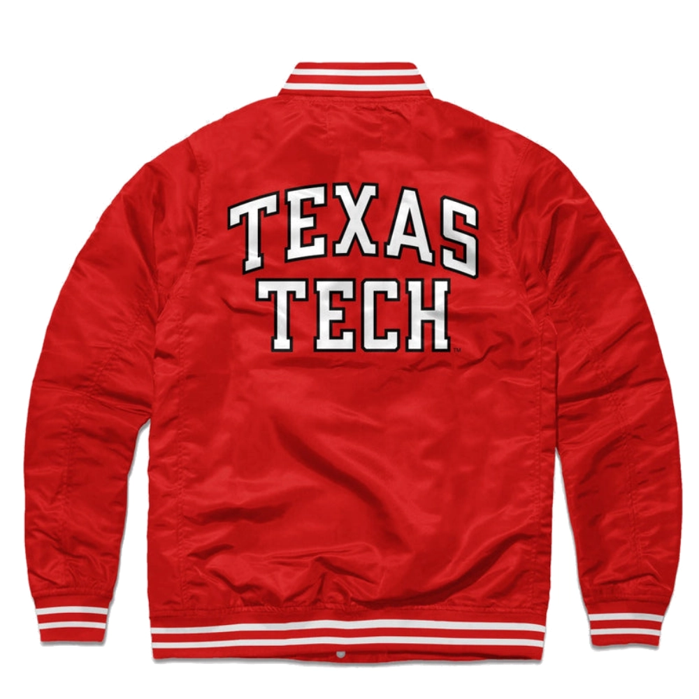 Texas Tech Red Raiders Logo Full-Snap Vintage Varsity Jacket - Red - Image 2