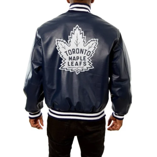 Alternative view of Toronto Maple Leafs Full Leather Varsity Jacket