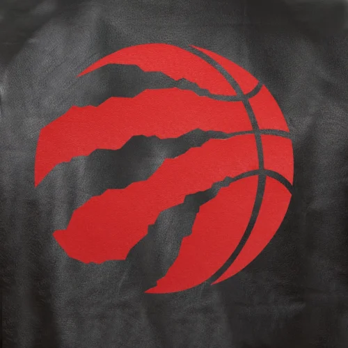 Toronto Raptors Real Black Full Leather Varsity Jacket - Image 3