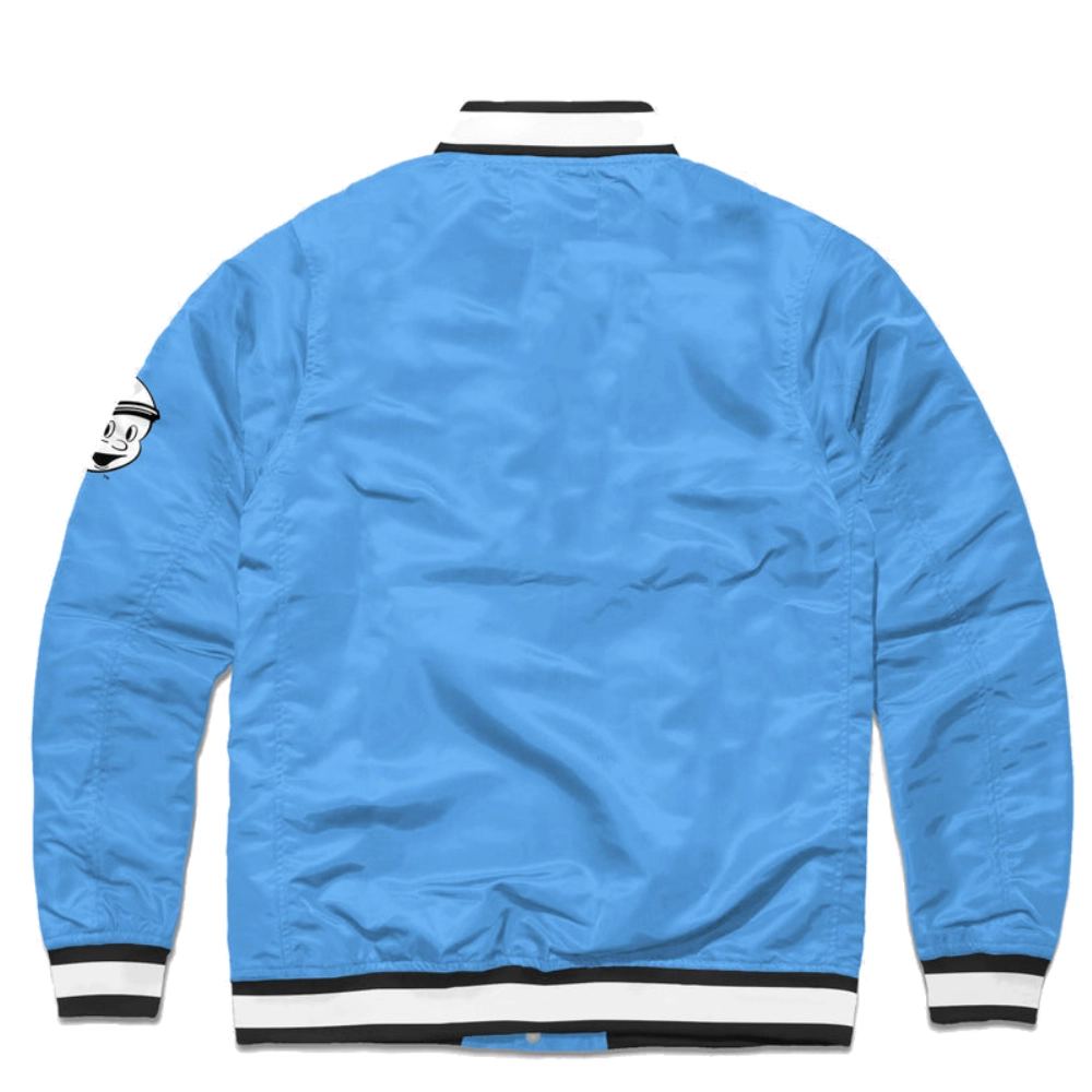 UCF Knights Citronauts Script Blue Satin Varsity Jacket - Image 2