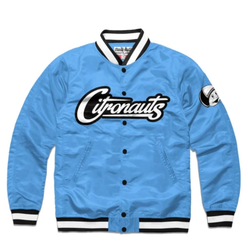 UCF Knights Citronauts Script Blue Satin Varsity Jacket