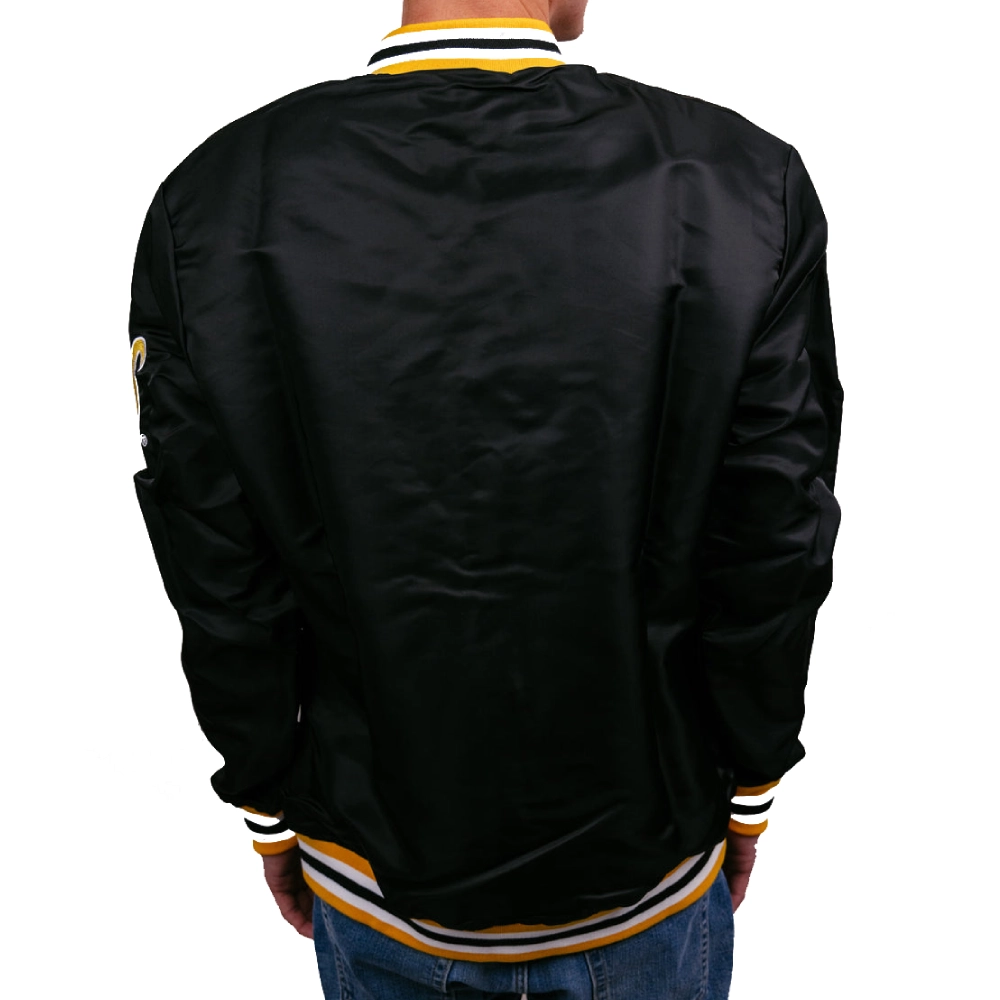 Wichita State Shockers Script Vintage Varsity Jacket - Black - Image 3