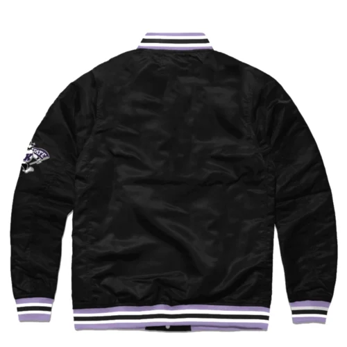 Alternative view of kansas State Wildcats Full-Snap Bomber Varsity Jacket - Black