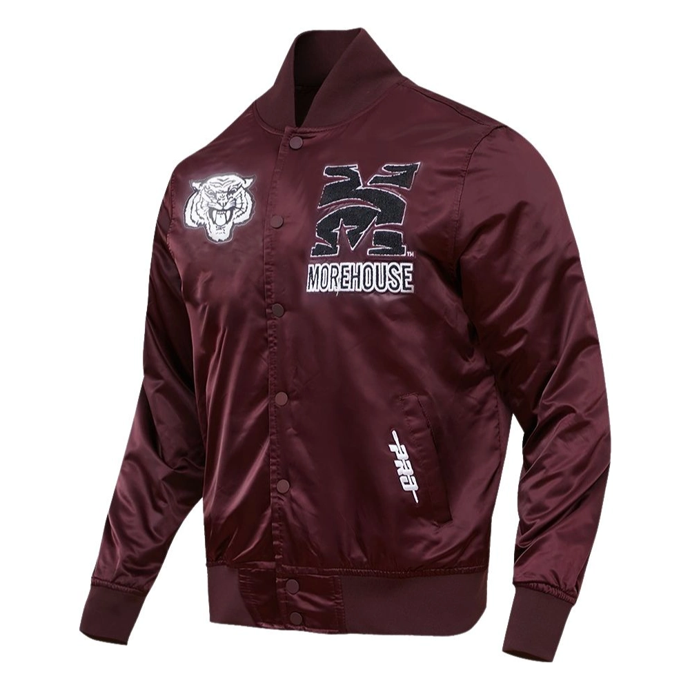 Alternative view of Morehouse Maroon Tigers Classic Satin Varsity Jacket