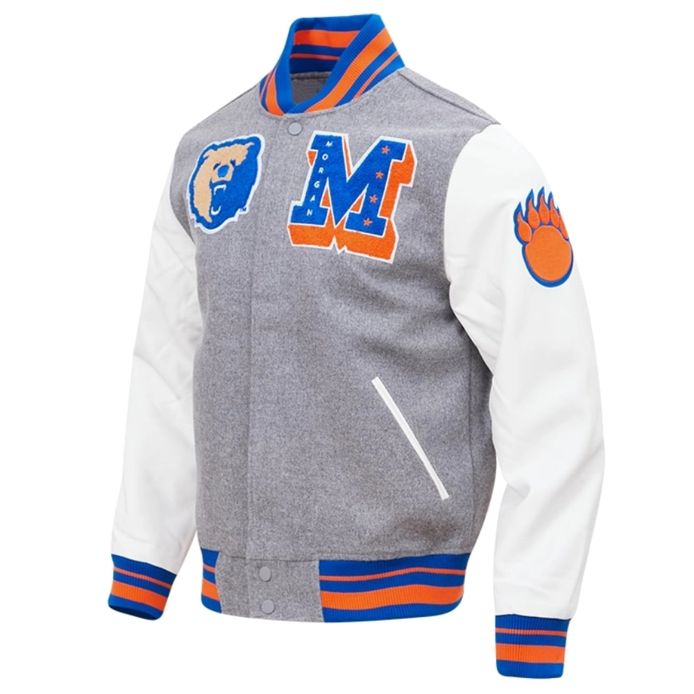 Morgan State Bears Classic Wool & Leather Varsity Jacket
