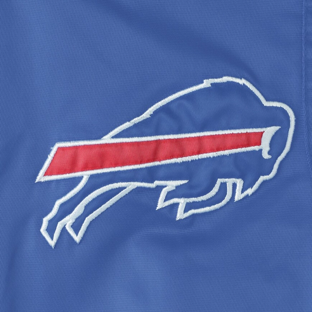 Buffalo Bills Prime Time Full-Snap Blue Satin Varsity Jacket - Image 3