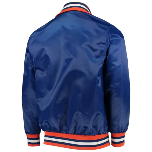 Alternative view of Denver Broncos The Captain Satin Blue Varsity Jacket