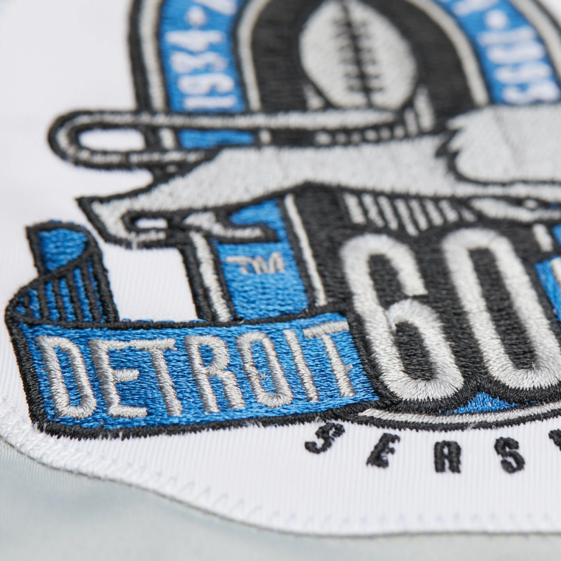 Detroit Lions Double Down Gray Satin Varsity Jacket - Image 4