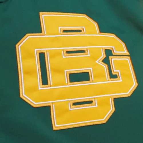 Green Bay Packers Cooperstown Heavyweight Full-Snap Satin Varsity Jacket - Image 3