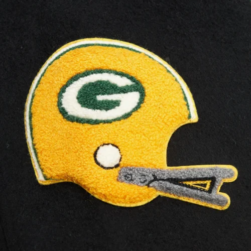 Green Bay Packers Hardwood Classics Team Legacy Green Varsity Jacket - Image 5