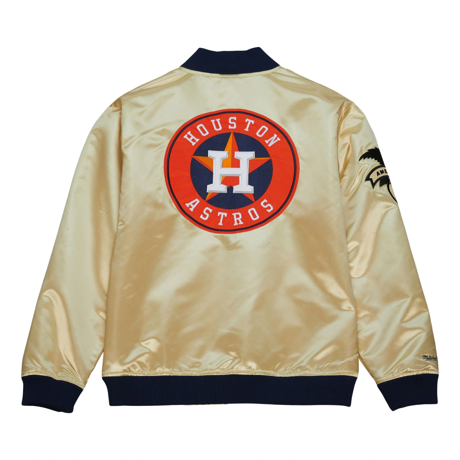 Houston Astros Team OG 2.0 Full-Zip Satin Varsity Gold Jacket - Image 2