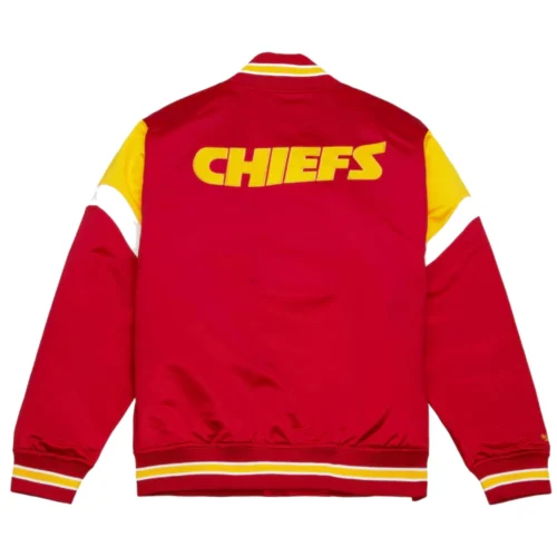 Alternative view of Kansas City Chiefs Cooperstown Heavyweight Full-Snap Satin Varsity Jacket