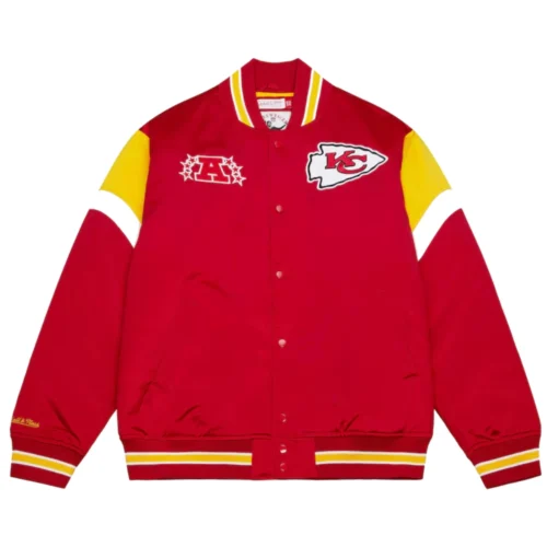Kansas City Chiefs Cooperstown Heavyweight Full-Snap Satin Varsity Jacket