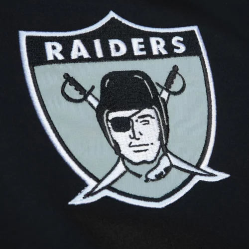 Las Vegas Raiders OG 2.0 Full-Snap Black Satin Varsity Jacket - Image 3