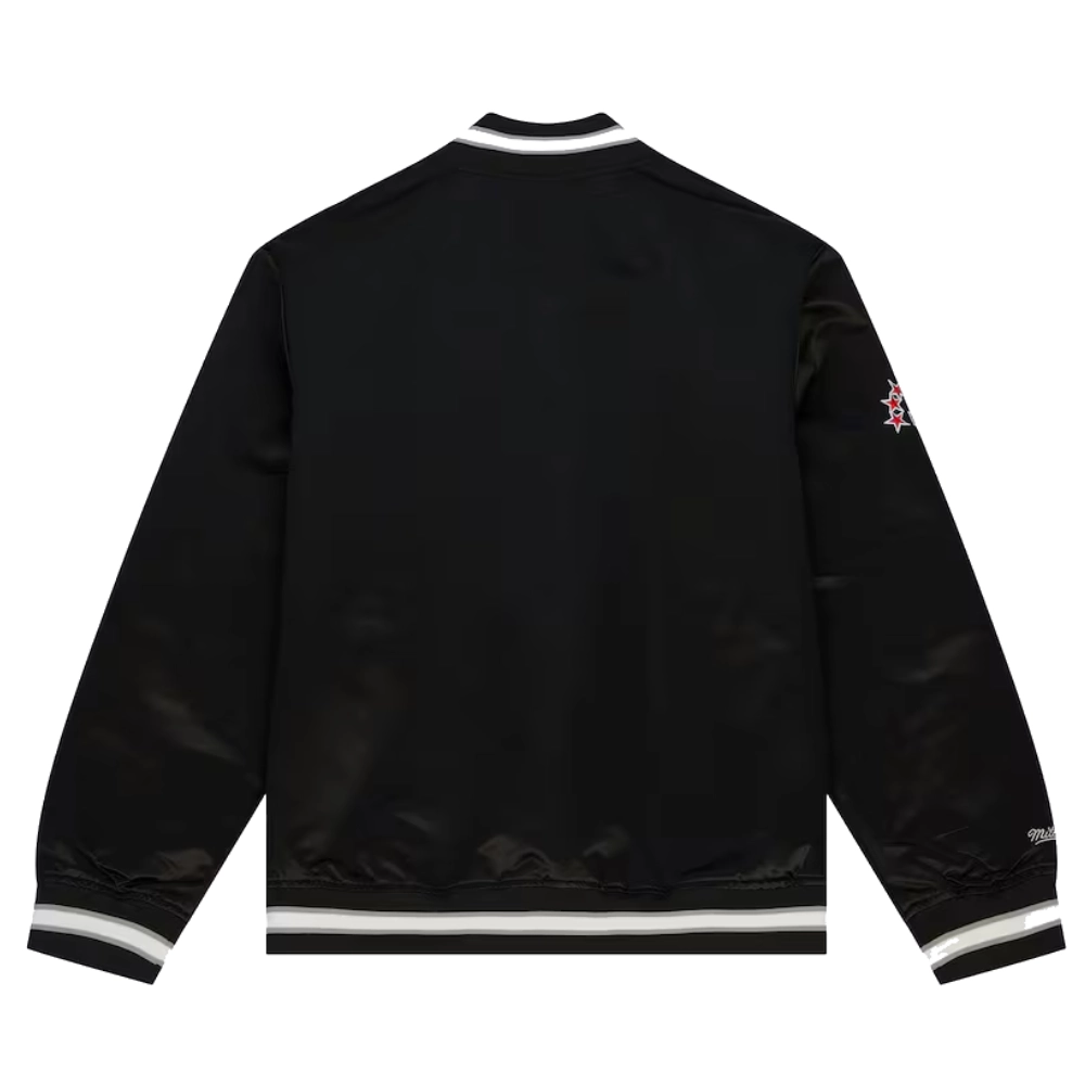 Las Vegas Raiders OG 2.0 Full-Snap Black Satin Varsity Jacket - Image 2