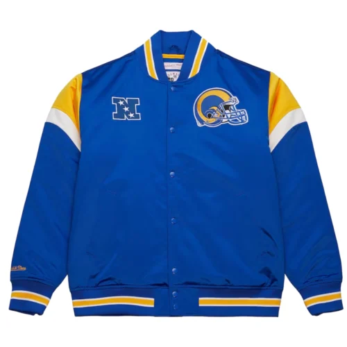 Los Angeles Rams Cooperstown Heavyweight Full-Snap Satin Varsity Jacket