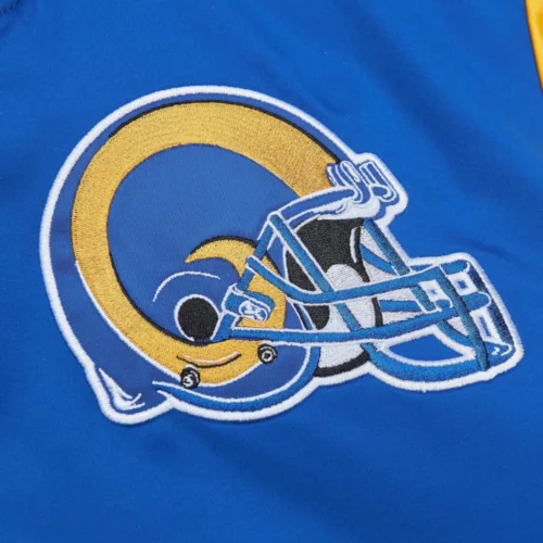 Los Angeles Rams Cooperstown Heavyweight Full-Snap Satin Varsity Jacket - Image 4