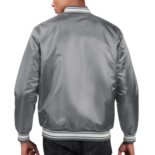 Alternative view of Los Angeles Rams Locker Room Gray Satin Varsity Jacket
