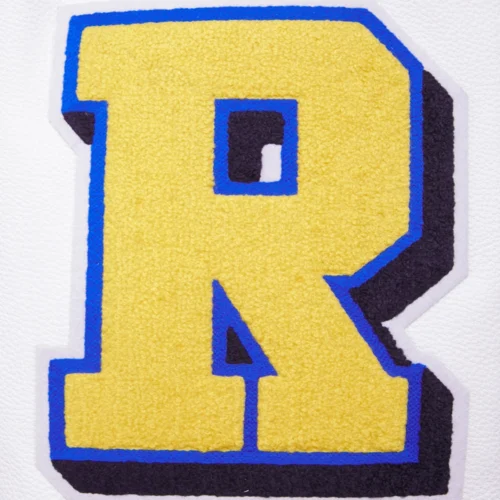 Los Angeles Rams Mashup Blue/White Wool & Leather Varsity Jacket - Image 5
