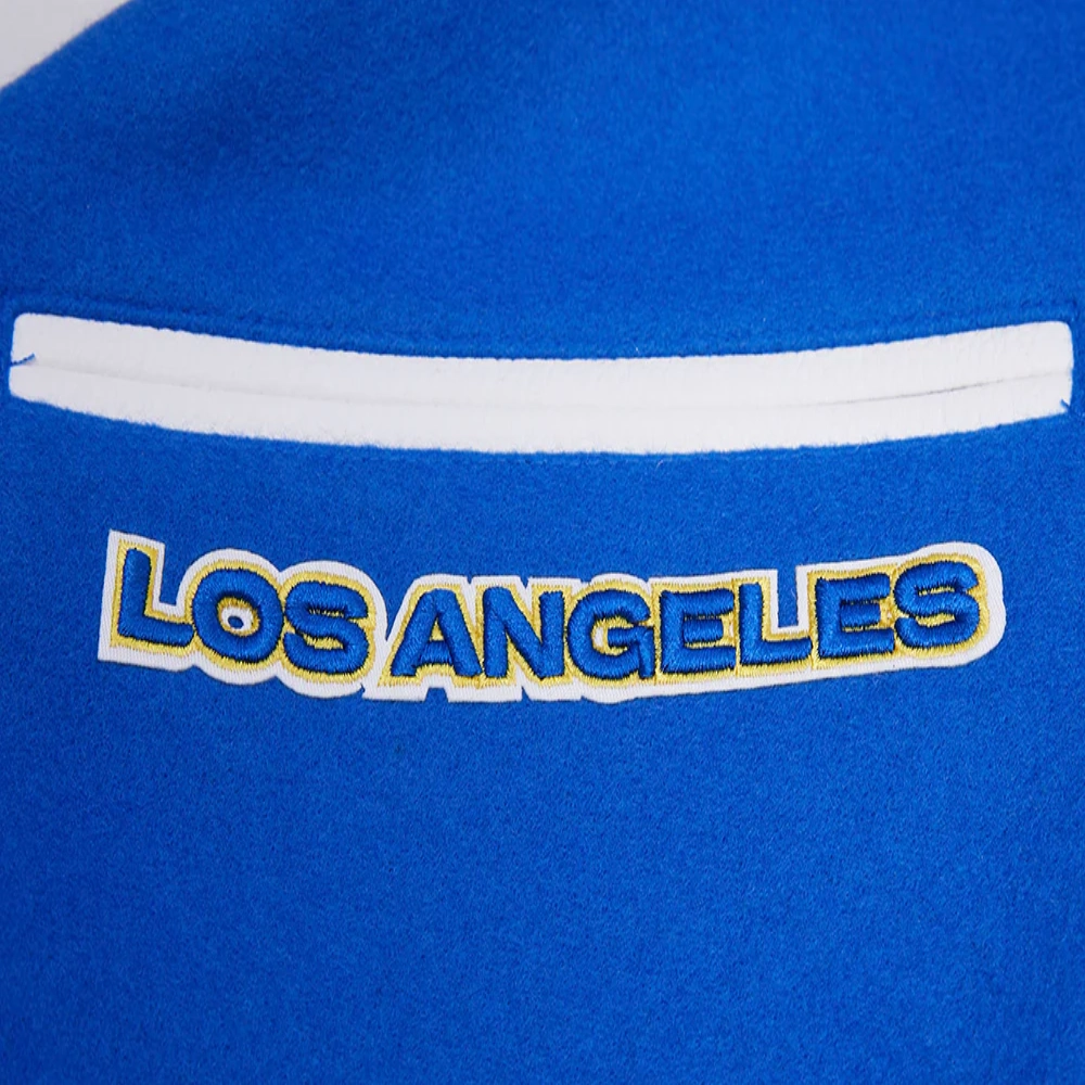 Los Angeles Rams Retro Classic Blue/White Wool & Leather Varsity Jacket - Image 7