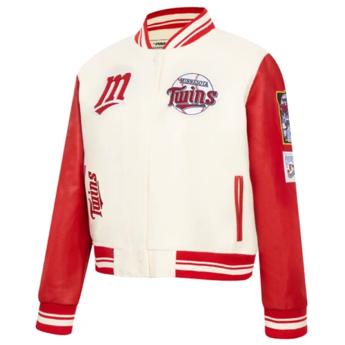 Alternative view of Minnesota Twins Retro Classic Women's Wool & Leather Varsity Jacket