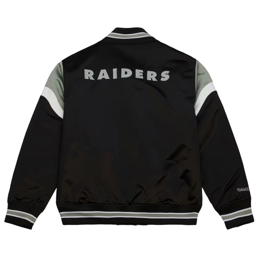 Las Vegas Raiders Cooperstown Heavyweight Full-Snap Satin Varsity Jacket - Image 2