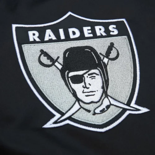 Las Vegas Raiders Cooperstown Heavyweight Full-Snap Satin Varsity Jacket - Image 4