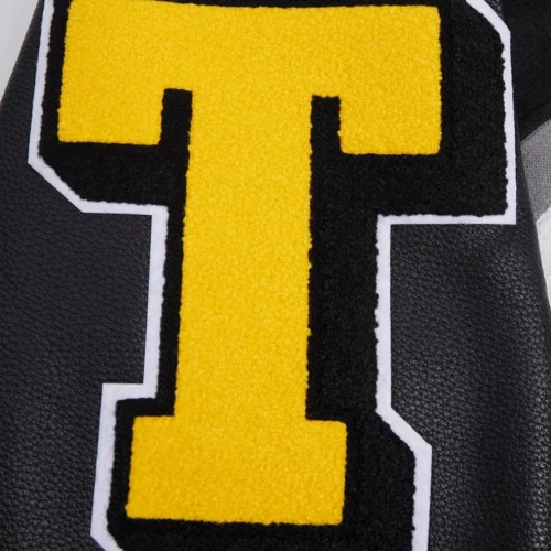 Pittsburgh Steelers Mashup Black Wool & Leather Varsity Jacket - Image 7