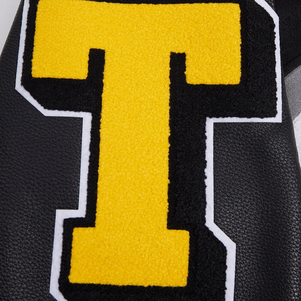 Pittsburgh Steelers Mashup Black Wool & Leather Varsity Jacket - Image 7